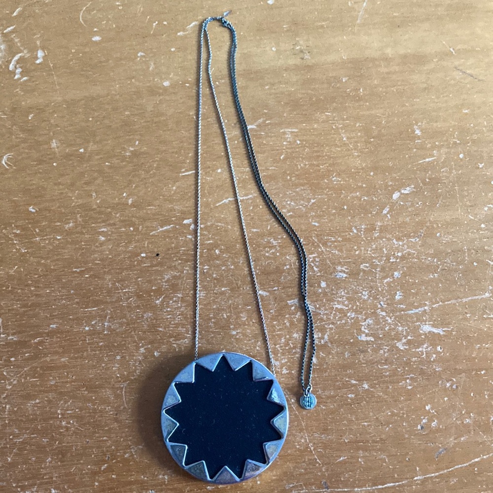 House of Harlow Leather Sunburst Necklace